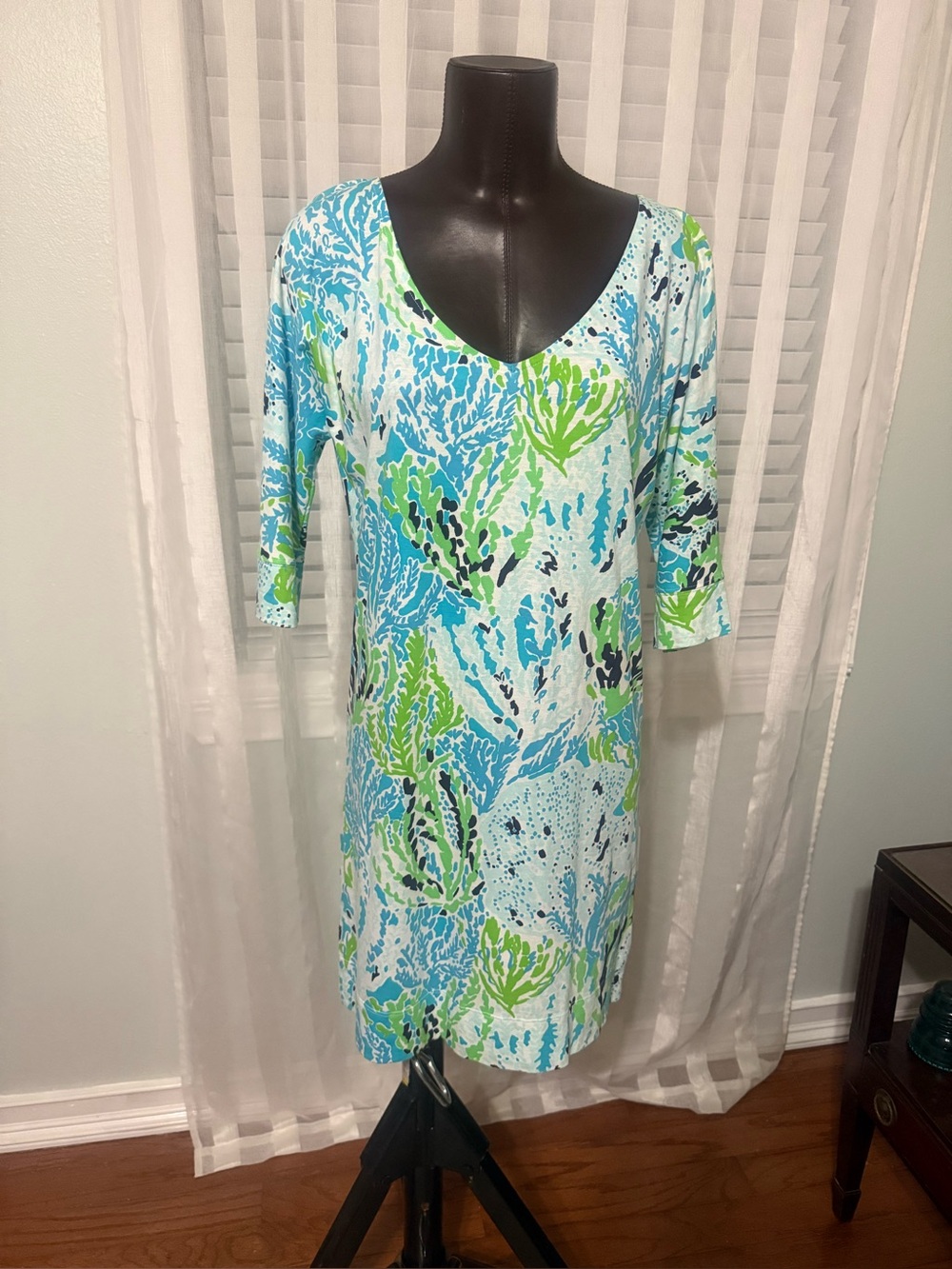 Lilly Pulitzer Blue & Green Coral Print